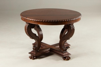 Старинный кофейный столик из красного дерева код. RM4101684