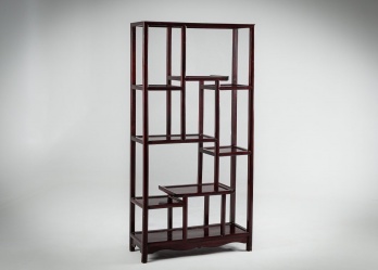 Старинная этажерка из темного дерева с открытыми полками код. RM4165283