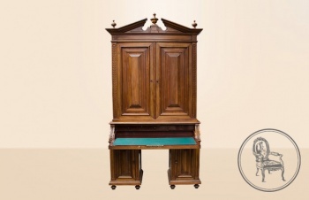 Антикварный секретер из ореха в стиле Генриха II код. VS1049