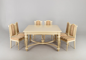 картинка Антикварный столовый гарнитур салоне старинных вещей "Шебби" являющийся официальным дистрибьютором в России и Беларуси