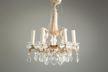 Старинная итальянская люстра с хрустальными подвесками код. RM4107096