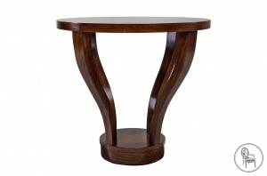 картинка Старинный приставной столик из ореха в стиле Арт Деко салоне старинных вещей "Шебби" являющийся официальным дистрибьютором в России и Беларуси