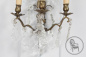 Антикварные настенные светильники (2 шт.) из бронзы с хрусталем на три рожка код. BE6384 фото 5