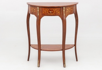 Старинная консоль с отделкой в технике маркетри код. RM4100708