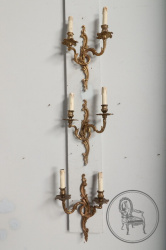 Антикварные бронзовые бра (3 шт.) код. BE107113