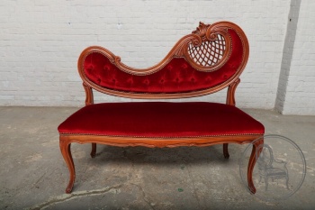 Старинная ореховая скамья в стиле рококо код. BE4097362