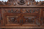 Старинный комод из ореха с маскаронами и сюжетной резьбой на мифологические темы код. BE107452 фото 6