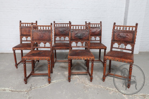 картинка Антикварный набор стульев (6 шт.) салоне старинных вещей "Шебби" являющийся официальным дистрибьютором в России и Беларуси