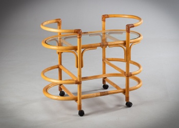 Старинный английский дубовый столик-тележка код. RM4162321