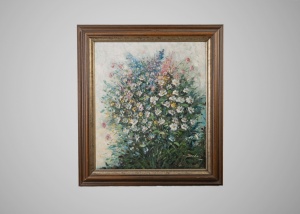 картинка Старинная картина букет полевых цветов салоне старинных вещей "Шебби" являющийся официальным дистрибьютором в России и Беларуси