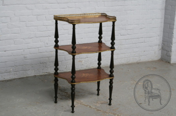 Антикварная этажерка с инкрустацией в стиле маркетри код. BE3259576