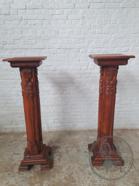 Старинные колонны (2 шт.) из дуба в стиле арт-деко код. BE3259334