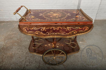 Старинный сервировочный столик с маркетри код. BE107147