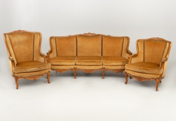 Старинный комплект для гостиной с резными цветами код. RM4100059