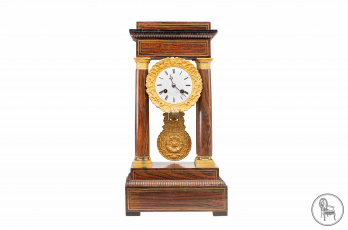 Антикварные часы из красного дерева в стиле Наполеона III код. VS63576