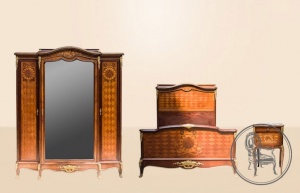 картинка Антикварный спальный набор салоне старинных вещей "Шебби" являющийся официальным дистрибьютором в России и Беларуси