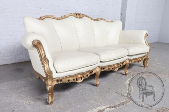 Старинная итальянская кожаная софа код. BE4139750