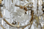 Антикварная бронзовая люстра с объемными хрустальными подвесками код. BE6152 фото 5