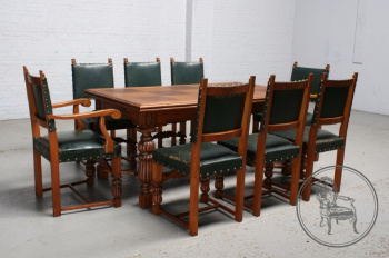 Антикварный стол и стулья (8 шт.) код. BE6082