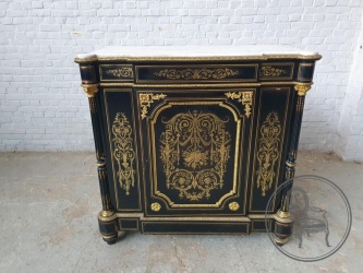 Антикварный комод в стиле Буль с мраморной столешницей код. BE4165127