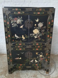 Старинный комод в восточном стиле с инкрустацией и росписью код. BE4097418