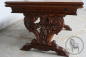 Антикварный стол с объемной резьбой на «коньках» прямоугольной формы код. BE107518 фото 4