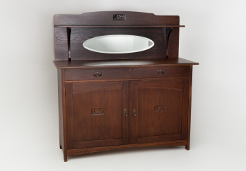 Антикварный комод с зеркалом код. RM47126