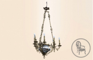 картинка Антикварная люстра салоне старинных вещей "Шебби" являющийся официальным дистрибьютором в России и Беларуси
