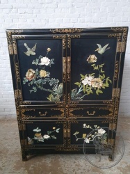 Старинный комод в ориентальном стиле с росписью и инкрустацией код. BE4101749