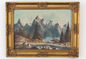 картинка Старинный горный пейзаж салоне старинных вещей "Шебби" являющийся официальным дистрибьютором в России и Беларуси