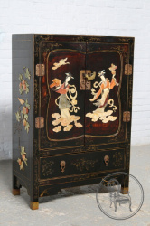 Старинный комод в восточном стиле с ручной сюжетной росписью и инкрустацией код. BE4096772
