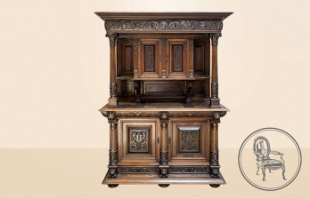 Антикварный дубовый буфет код. VS0877