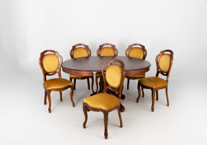 картинка Старинный комплект мебели для столовой салоне старинных вещей "Шебби" являющийся официальным дистрибьютором в России и Беларуси