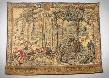 Старинный гобелен из серии «Охота императора Максимилиана» код. RM4165901