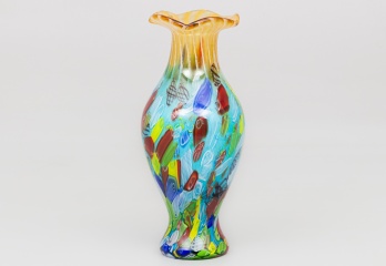 Винтажная ваза из цветного стекла код. RM4100622