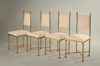 Старинные итальянские стулья (4 шт.) с латунным каркасом код. RM4103752