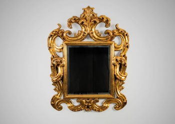 Антикварное настенное деревянное зеркало в стиле барокко код.&nbsp;RM4166017