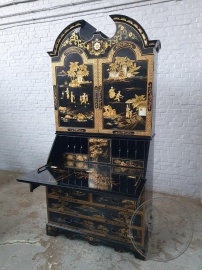 Старинный секретер в восточном стиле с ручной тематической сюжетной росписью код. BE4096714