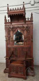 Антикварная вешалка в готическом стиле с бронзовыми крючками код. BE107496