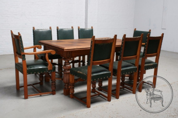 Антикварный стол и стулья (8 шт.) код. BE6082