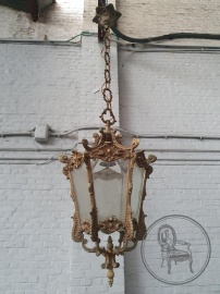 Старинный бронзовый светильник-фонарь код. BE4109146